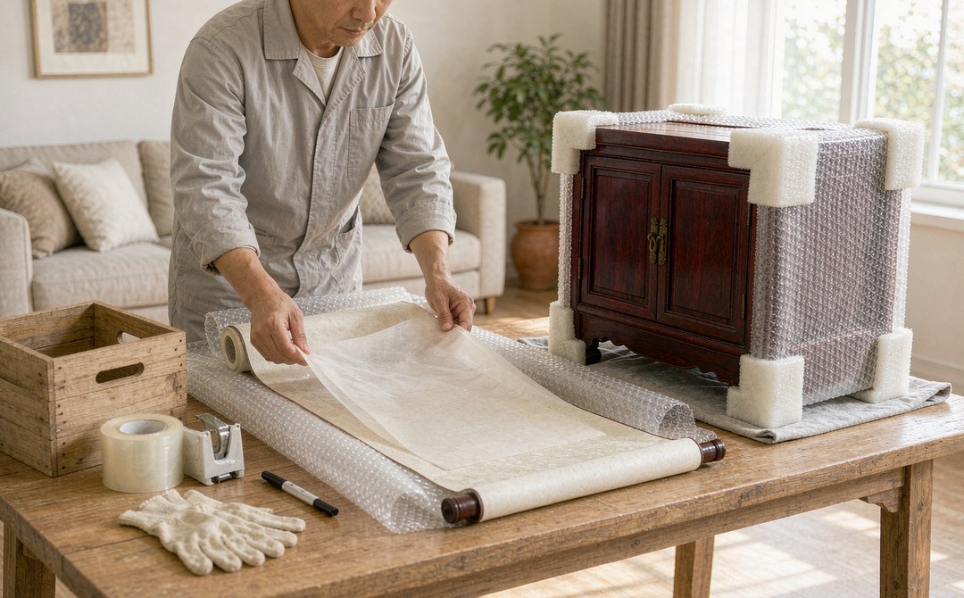 字画、古董、红木家具怎么搬？北京高价值物品包装防护要点